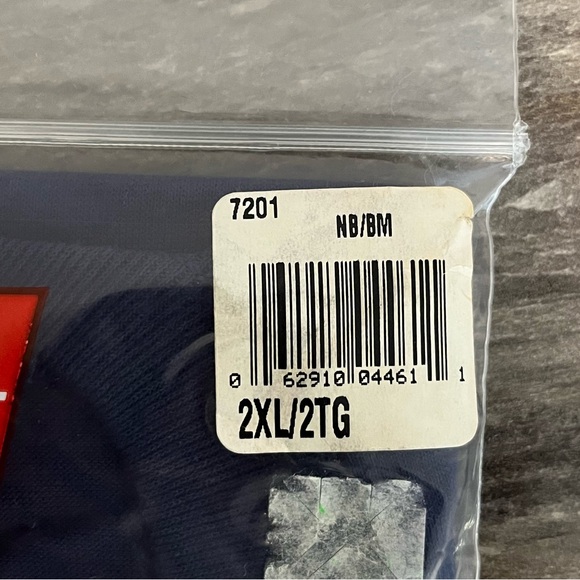 Vintage 90s BVD Pocket Strong T-Shirt 2XL Green Navy Blue NOS Tee - Picture 6 of 10